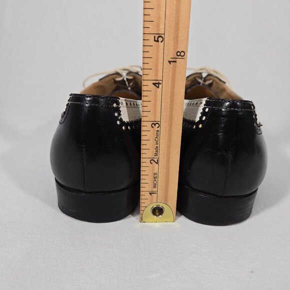 Vintage SPECTATOR COLE HAAN Black&White Wingtip Oxford Dress Shoes Size 9D ITALY - Picture 17 of 17